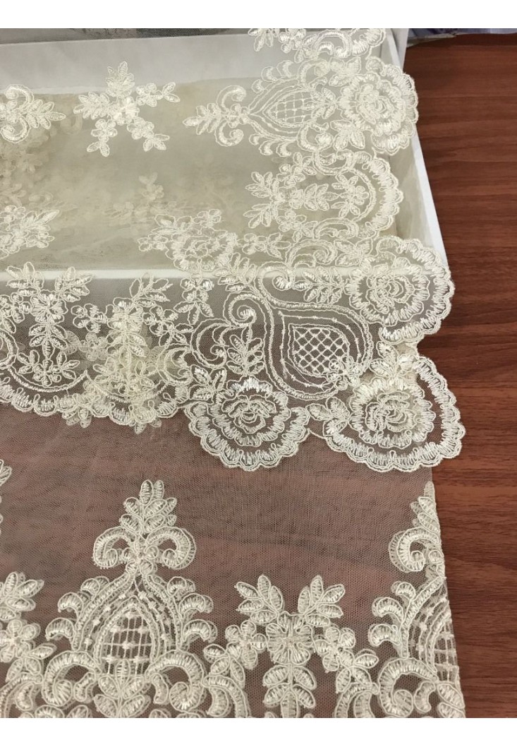 Pwpinkwhitehome 2'li Runner Seti Krem