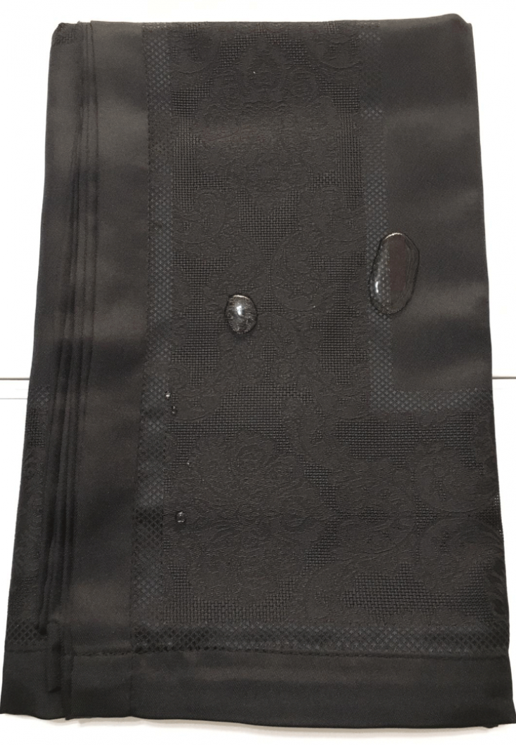 Jumbo Masa Örtüleri - 8 Kişilik 160x220cm Siyah İpek Saten 