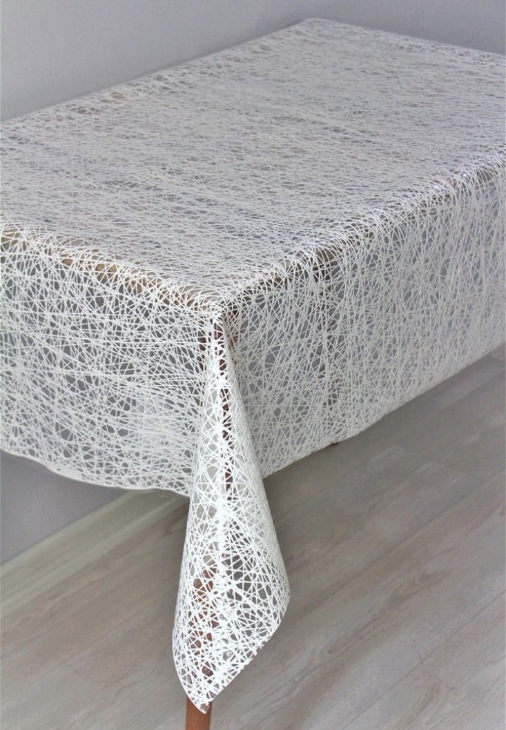 Pvc Şeffaf Kaplama Muşamba Masa Örtüsü  Geometrik desen