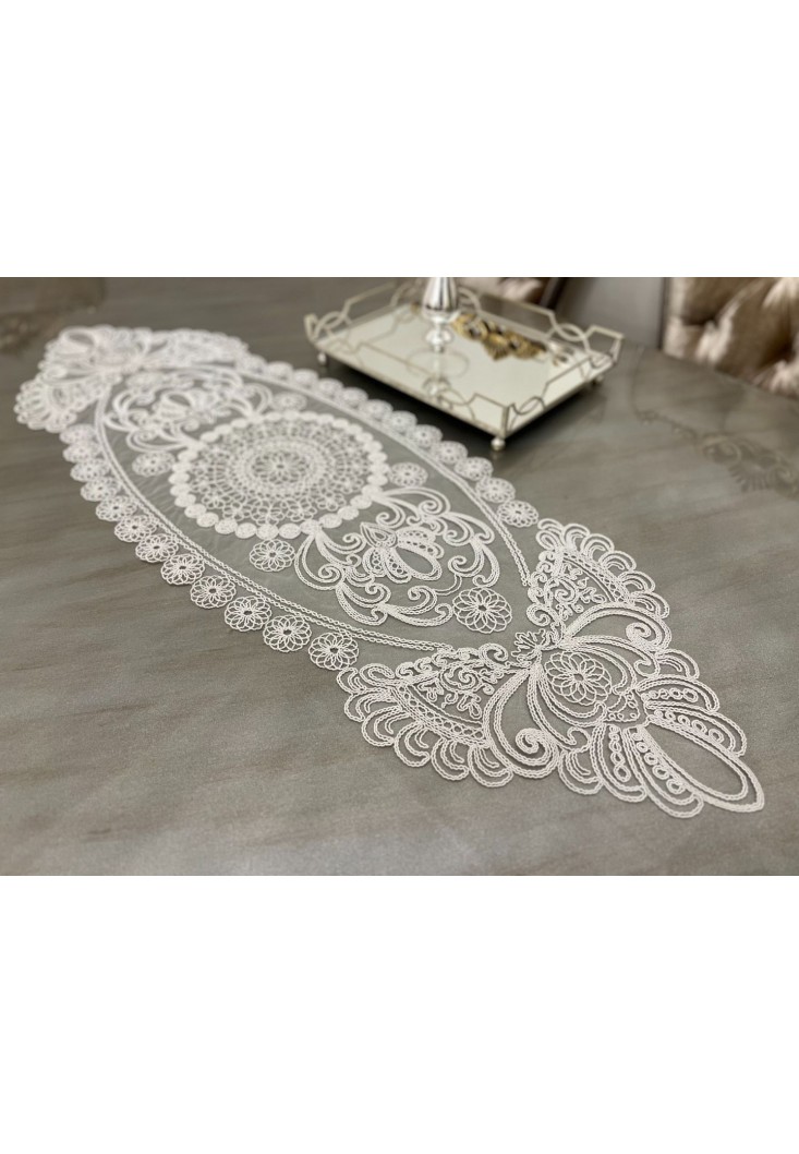 Piraye Runner Kordon İşlemeli 35x145 cm 