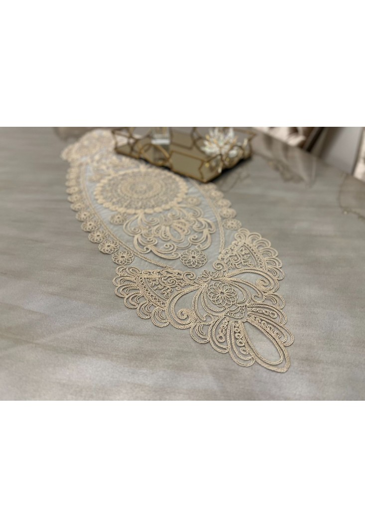 Piraye Runner Kordon İşlemeli 35x145 cm 