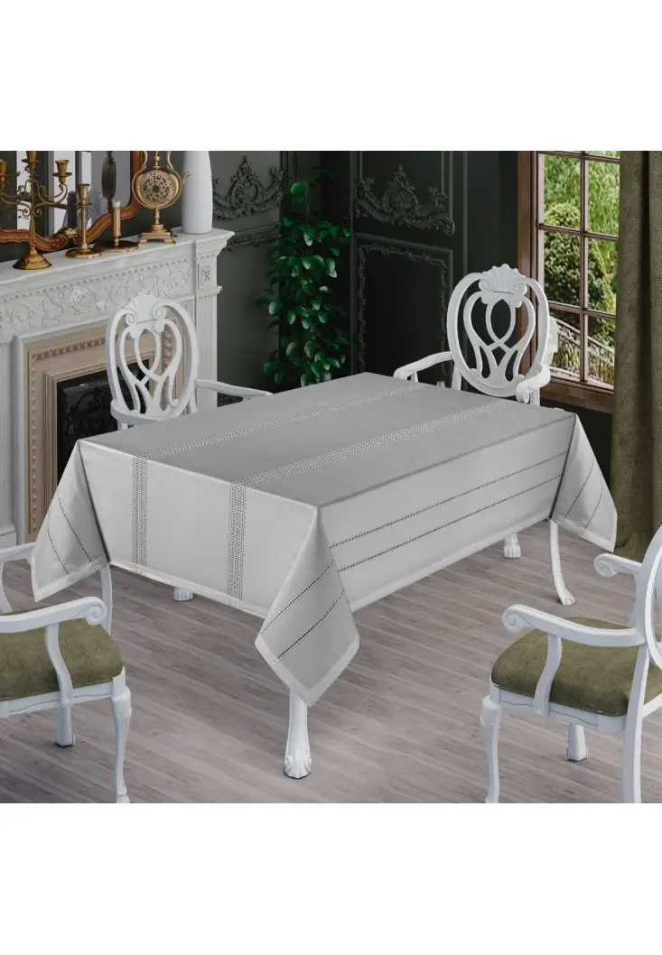 Pw pink white Kosa Masa örtüsü high quality carefree 160 X 260 silver