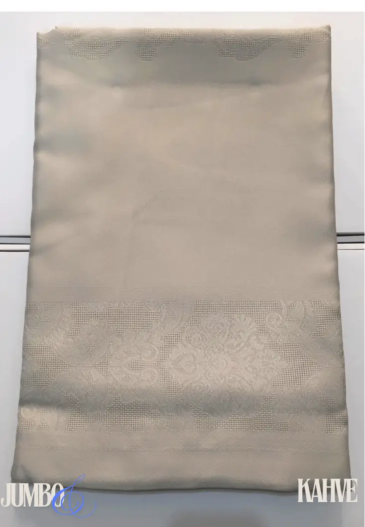 Jumbo Masa Örtüleri - 4 Kişilik 110x160 cm kahverengi İpek Saten 