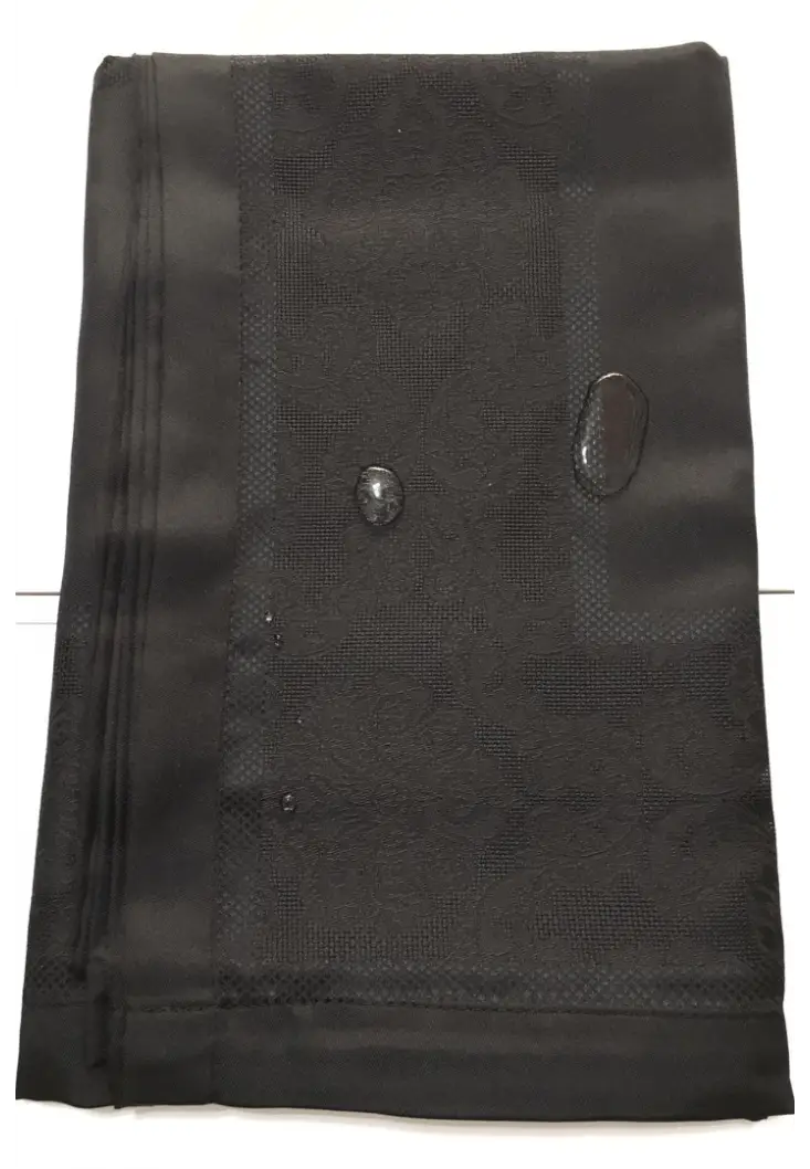Jumbo Masa Örtüleri - 4 Kişilik 110x160 cm siyah İpek Saten 
